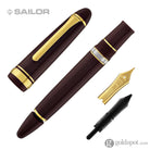 Sailor 1911 Large Realo Fountain Pen in Maroon with Gold Trim - 21K Gold Fountain Pen