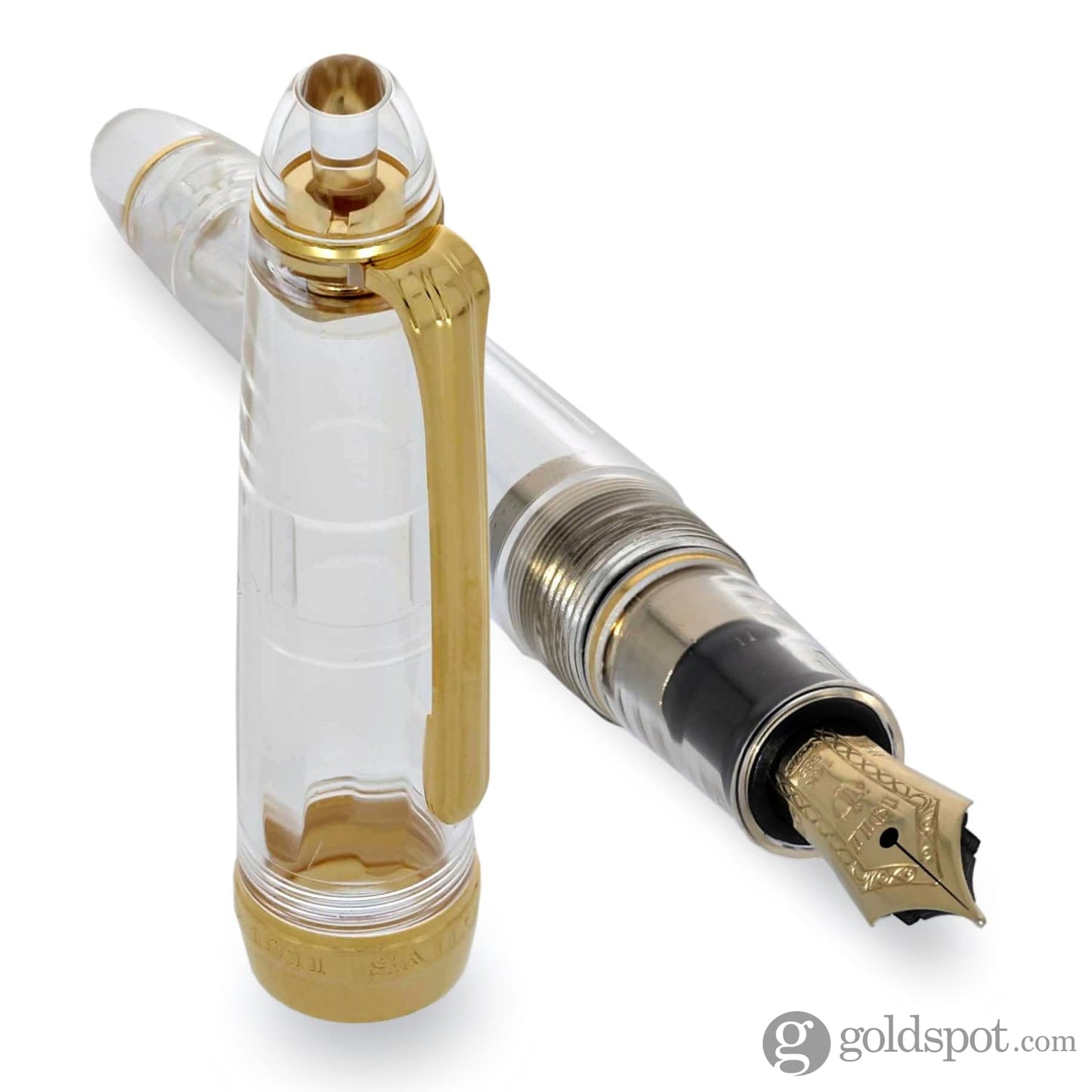 Sailor 1911 Standard Fountain Pen in Transparent with Gold Trim - 14K Gold Fountain Pen