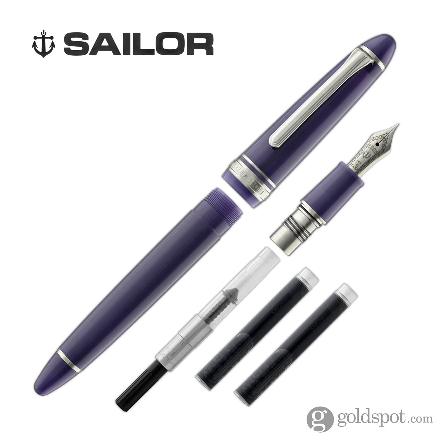 Sailor 1911 Standard Fountain Pen in Wicked Witch - 14kt Gold Nib Fountain Pen