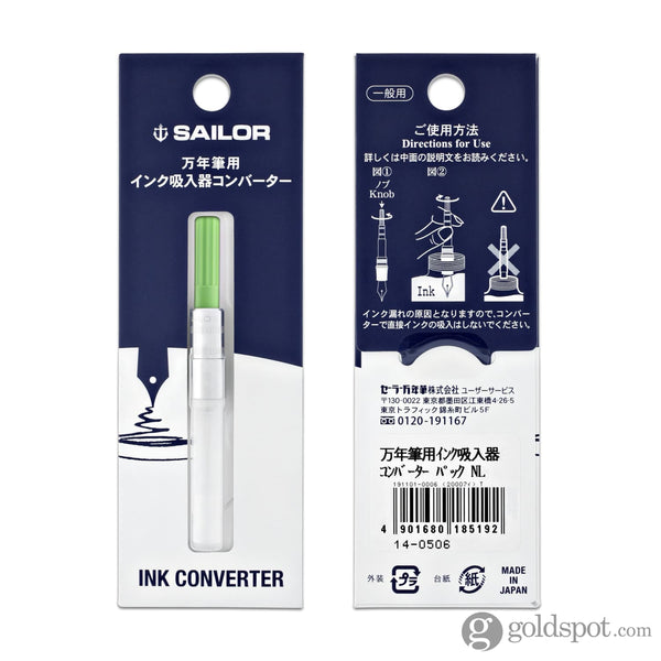 Sailor Colored Ink Converter in Lime Green Fountain Pen Converter