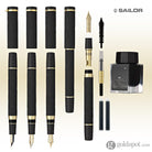 Sailor Ebonite Sculpture Fountain Pen in Yokaze (Night Breeze) - 21K Gold Fountain Pen