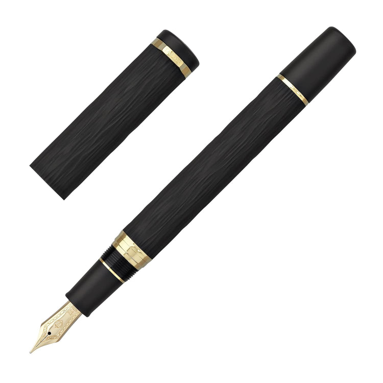 Sailor Ebonite Sculpture Fountain Pen in Yokaze (Night Breeze) - 21K Gold Fountain Pen