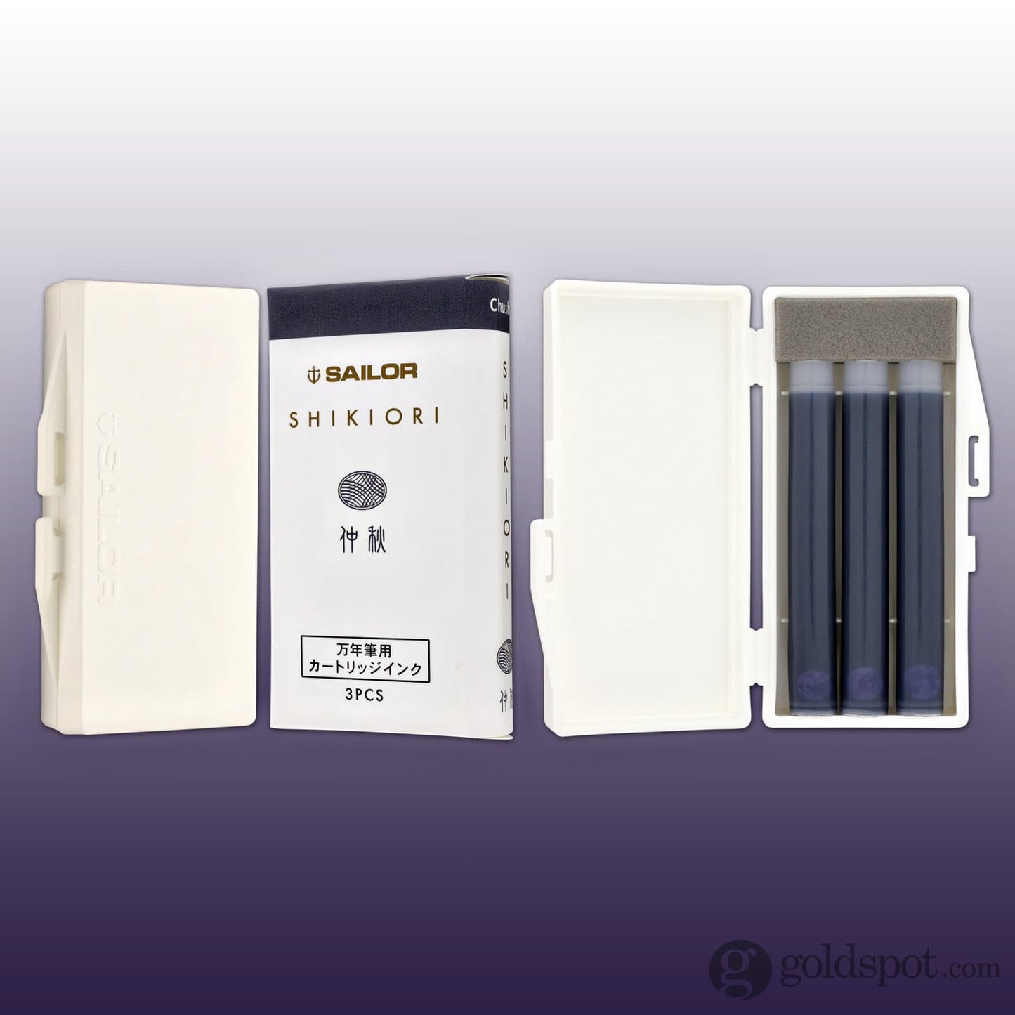 Sailor Four Seasons Shikiori Ink Cartridges in Chu-Shu (Mid-Fall Gray) Fountain Pen Cartridges