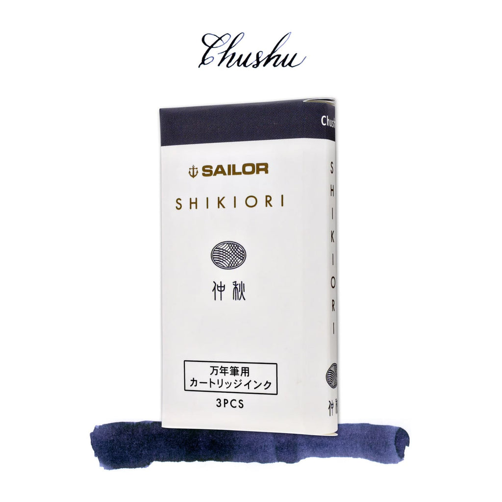 Sailor Four Seasons Shikiori Ink Cartridges in Chu-Shu (Mid-Fall Gray) Fountain Pen Cartridges