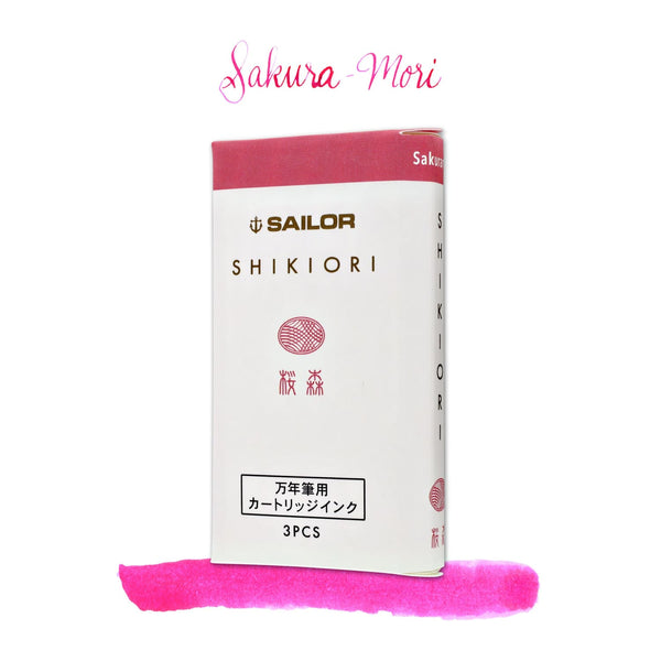 Sailor Four Seasons Shikiori Ink Cartridges in Sakura-Mori (Cherry Blossom Pink) Fountain Pen Cartridges