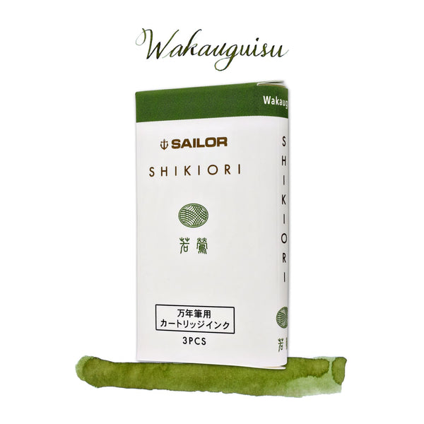 Sailor Four Seasons Shikiori Ink Cartridges in Waka-Uguisu (Brownish Green) Fountain Pen Cartridges