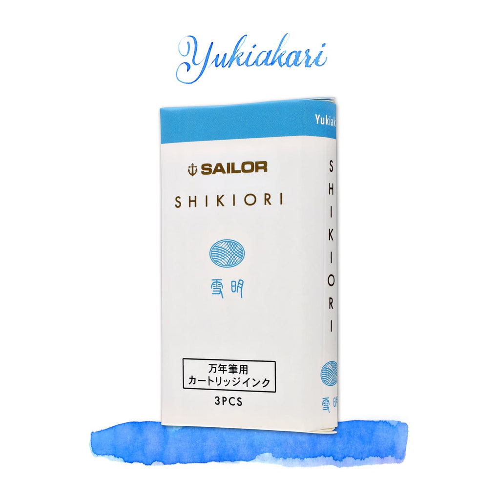 Sailor Four Seasons Shikiori Ink Cartridges in Yuki-Akari (Snow Light Blue) Fountain Pen Cartridges