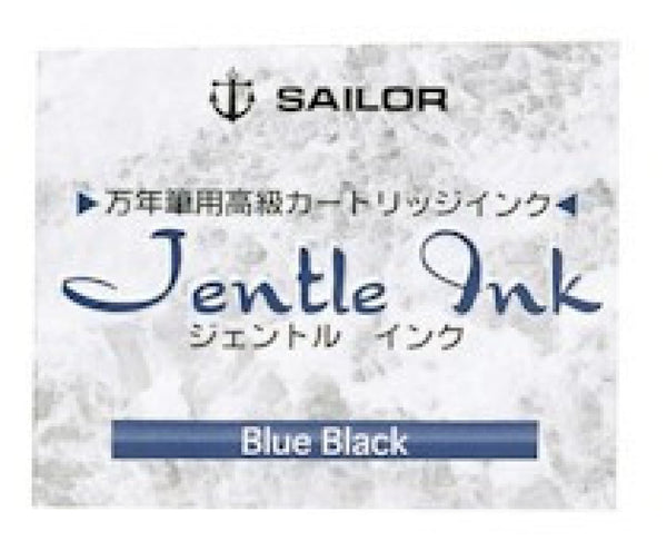 Sailor Jentle Ink Cartridges in Blue Black - Pack of 12 Fountain Pen Cartridges