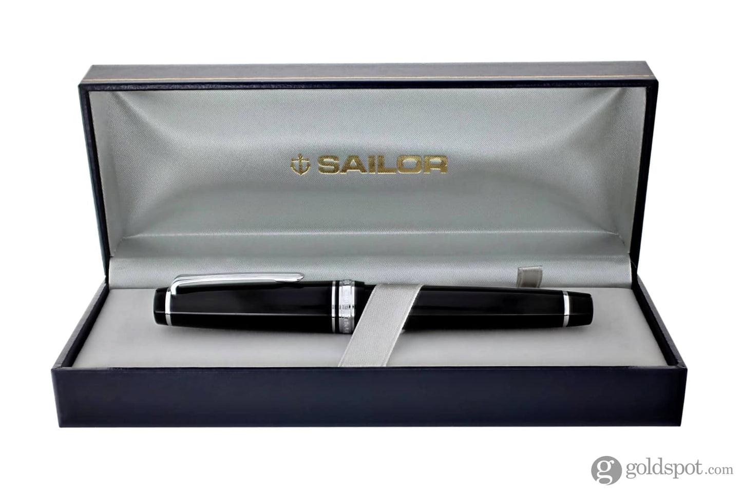 Sailor Pro Gear Fountain Pen in Black with Silver Trim - 21K Gold Fountain Pen