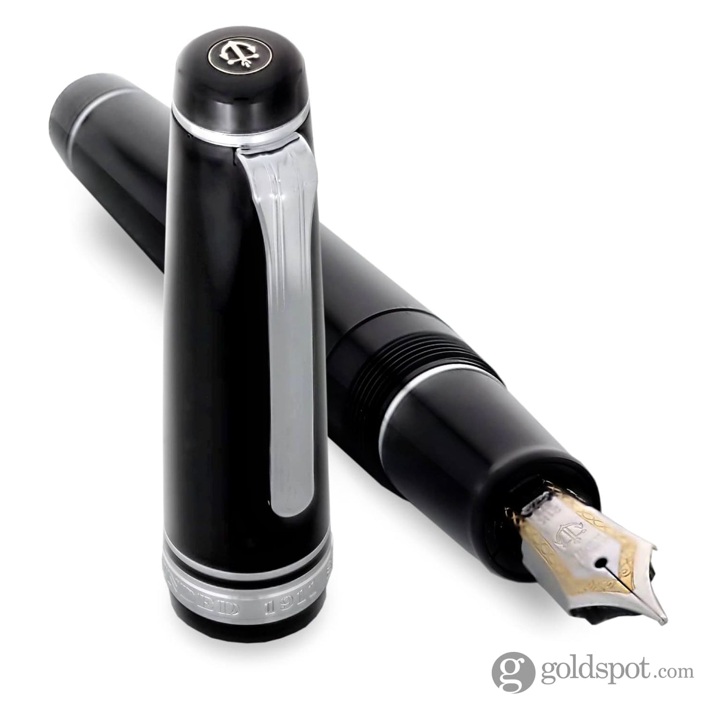 Sailor Pro Gear Fountain Pen in Black with Silver Trim - 21K Gold Fountain Pen