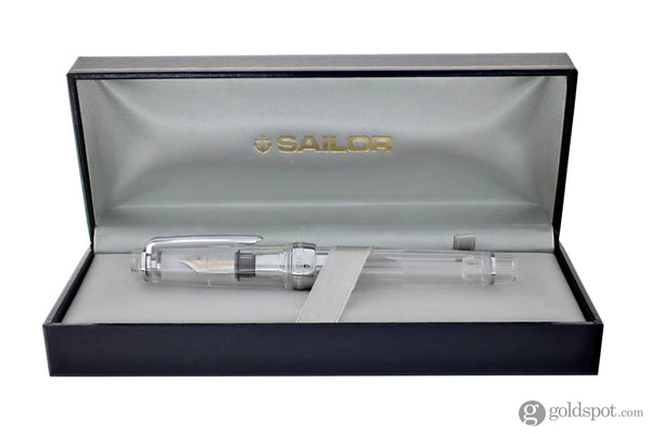 Sailor Pro Gear Fountain Pen in Transparent with Silver Trim - 21K Gold Fountain Pen