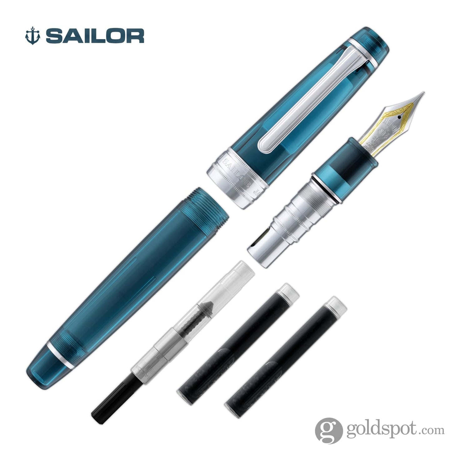 Sailor Pro Gear King of Pen Fountain Pen in Lucky Charm Green - 21kt Gold Nib Fountain Pen