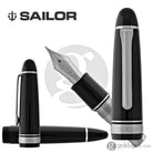 Sailor Pro Gear King of Pens Fountain Pen in Black with Silver Trim - 21K Gold Fountain Pen