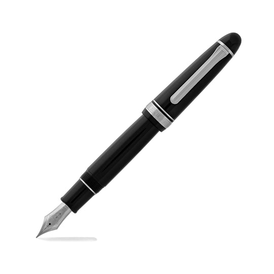 Sailor Pro Gear King of Pens Fountain Pen in Black with Silver Trim - 21K Gold