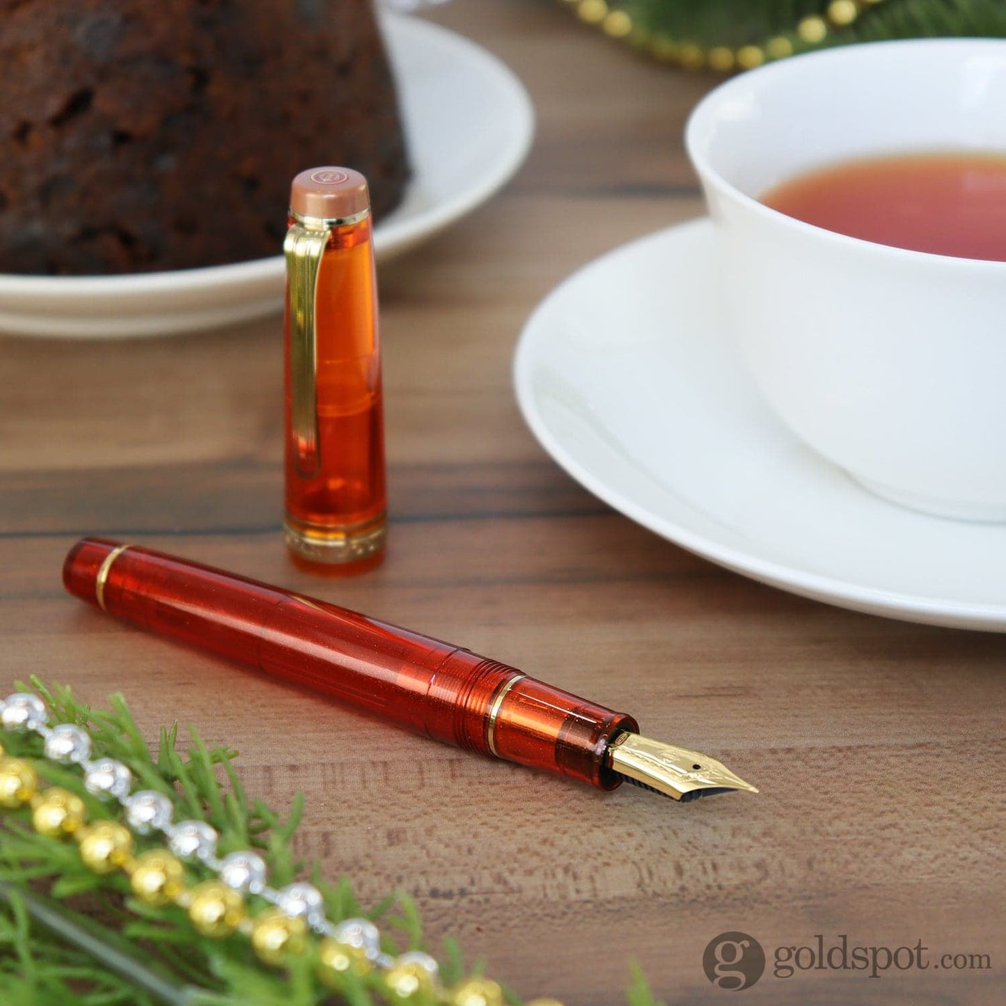 Sailor Pro Gear Regular Tea Time Fountain Pen in 21K Limited Edition Christmas Spice Tea Fountain Pen