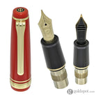 Sailor Pro Gear Slim Fountain Pen in Red with Gold Trim - 14K Gold Fountain Pen