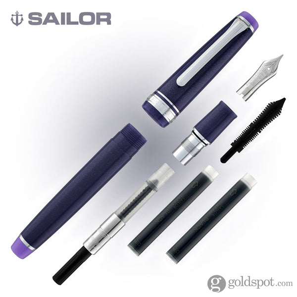 Sailor Pro Gear Slim Fountain Pen in Storm Over The Ocean with Silver Trim Fountain Pen