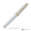 Sailor Pro Gear Slim Fountain Pen in White with Gold Trim - 14K Gold Fountain Pen