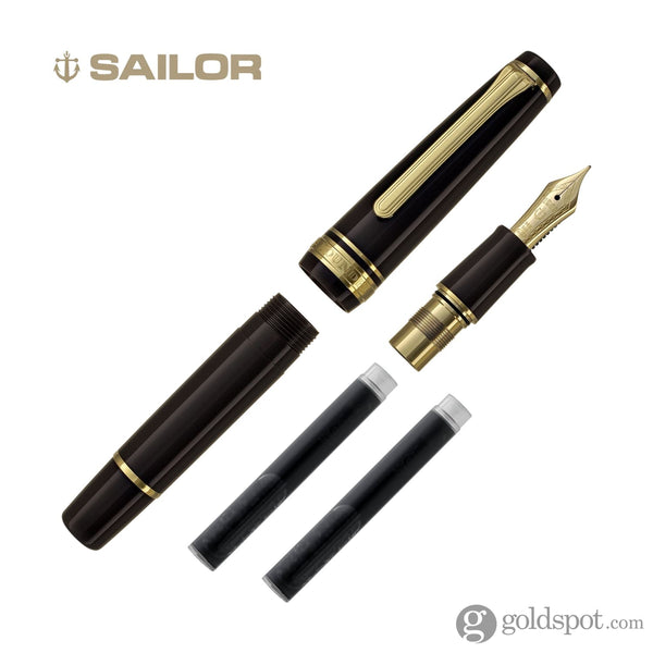 Sailor Pro Gear Slim Mini Fountain Pen in Puff Brown - 14kt Gold Medium Fine Point Fountain Pen
