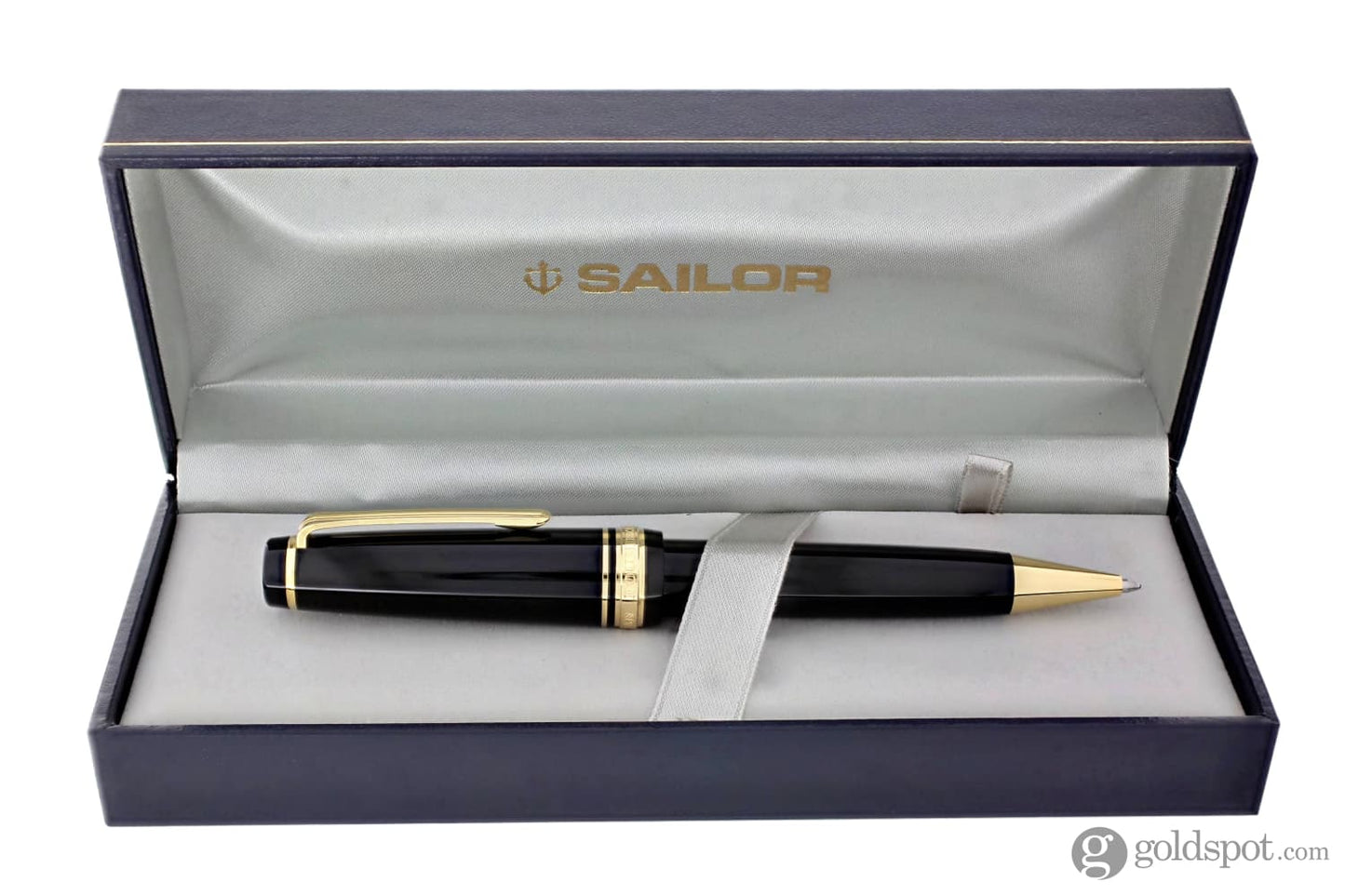 Sailor Professional Gear Ballpoint Pen in Black with Gold Trim - 24K Gold Nib Ballpoint Pen