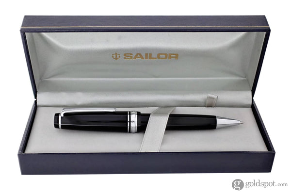 Sailor Professional Gear Ballpoint Pen in Black with Silver Trim & Nickel Chrome Plated -1.0mm Ballpoint Pen