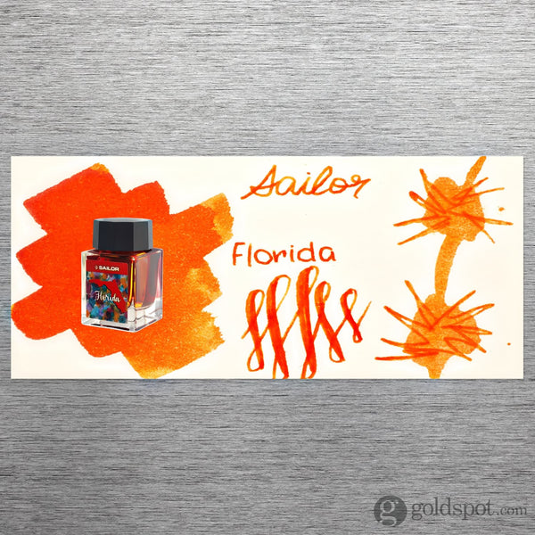 Sailor USA State Bottled Ink in Florida (Blood Orange) - 20mL Bottled Ink