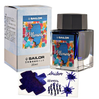 Sailor USA State Bottled Ink in Illinois (Blue) - 20 mL
