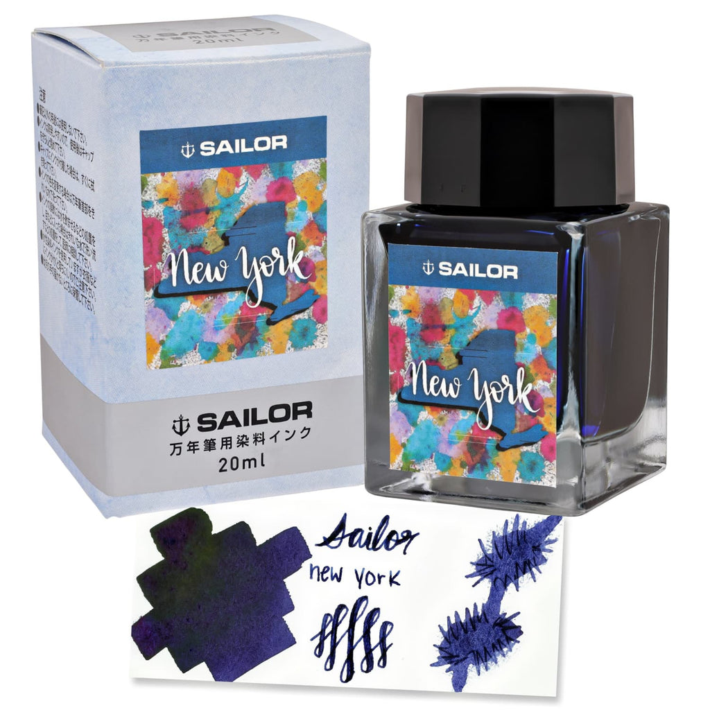 Sailor USA State Bottled Ink in New York (Blue-Black) - 20 mL Bottled Ink