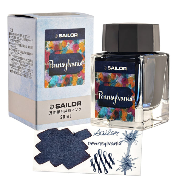 Sailor USA State Bottled Ink in Pennsylvania (Steel Blue Gray) - 20mL Bottled Ink