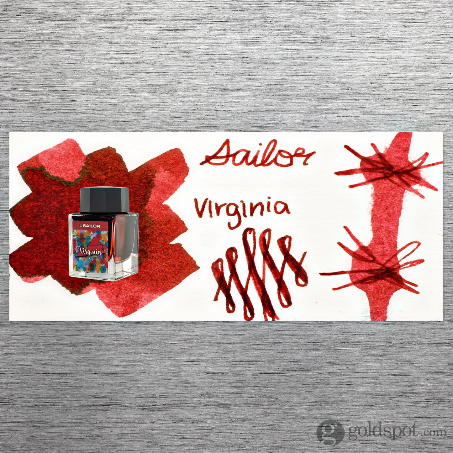 Sailor USA State Bottled Ink in Virginia (Red) - 20 mL Bottled Ink