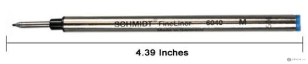 Schmidt 6040 FineLiner Fiber Tip Metal Rollerball Refill in Black - Medium Point by Monteverde Pen Refill