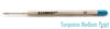 Schmidt P900 Eco Ballpoint Pen Refill in Turquoise by Monteverde - Medium Point Ballpoint Pen Refill