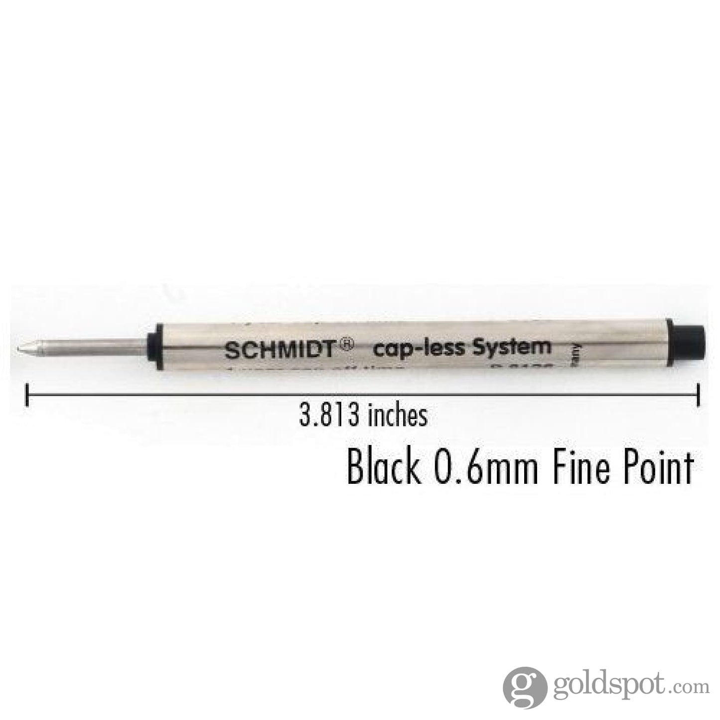 Schmidt Short P8126 Capless Rollerball Refill in Black - Fine Point by Monteverde Rollerball Refill