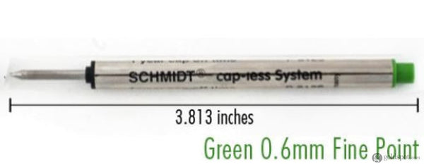 Schmidt Short P8126 Capless Rollerball Refill in Green - Fine Point by Monteverde Rollerball Refill