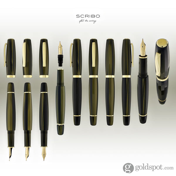 Scribo Feel Fountain Pen in Germoglio - 14kt Flexible Gold Nib Fountain Pen