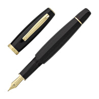 Scribo Feel Fountain Pen in Novello with Yellow Gold Trim - 18kt Gold Nib