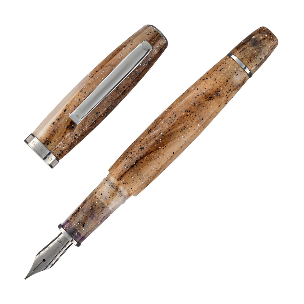 Scribo Feel Fountain Pen in Spiaggia Rosa with Platinum Trim 14kt Flexible Gold Nib Fountain Pen