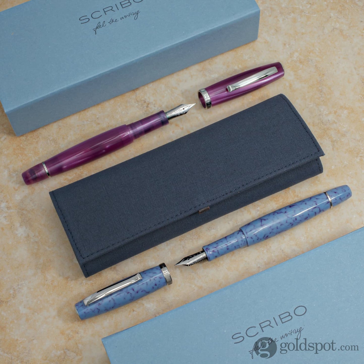 Scribo La Dotta Fountain Pen in Ninfea - 18kt Gold Nib Fountain Pen