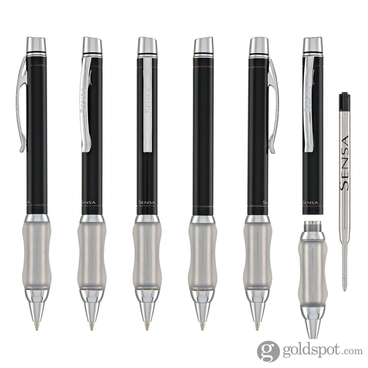 Sensa Metro Ballpoint Pen in Steel Onyx Black Ballpoint Pens