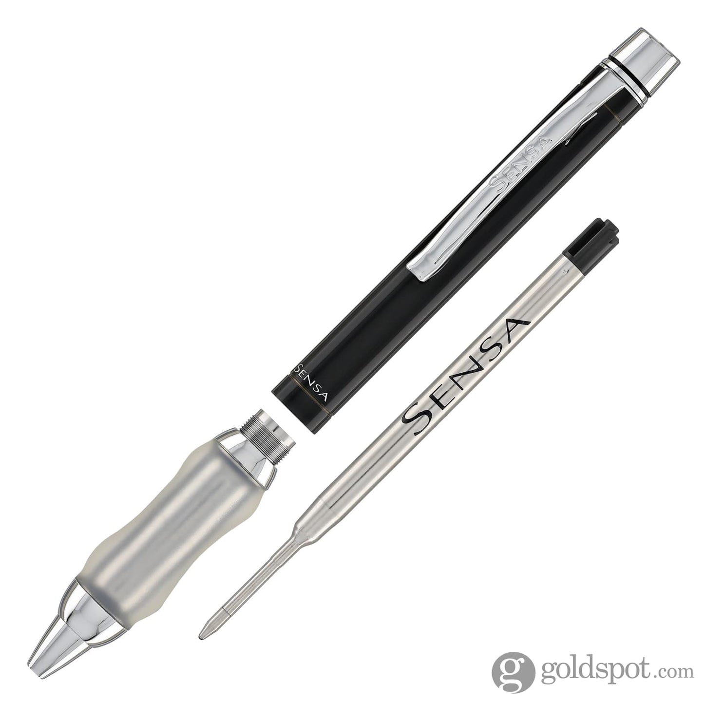 Sensa Metro Ballpoint Pen in Steel Onyx Black Ballpoint Pens