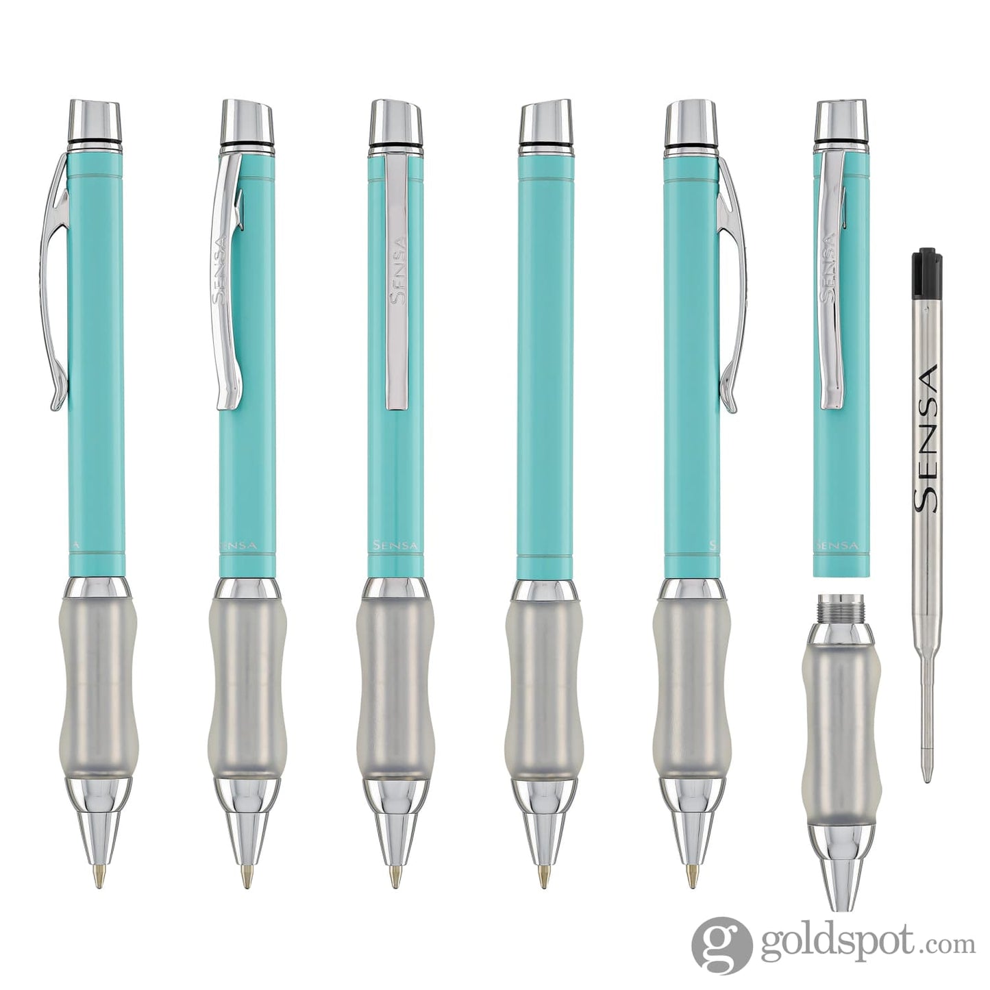 Sensa Metro Ballpoint Pen in Steel Turquoise Sea Ballpoint Pens