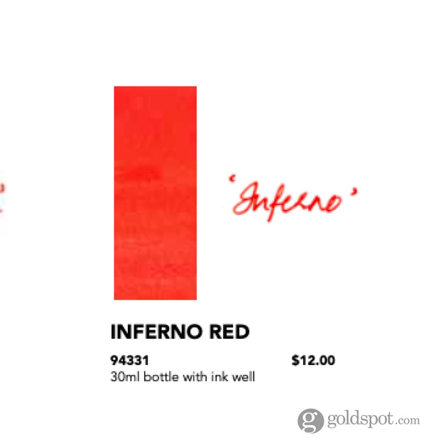Sheaffer Bottled Ink in Inferno (Red) Bottled Ink