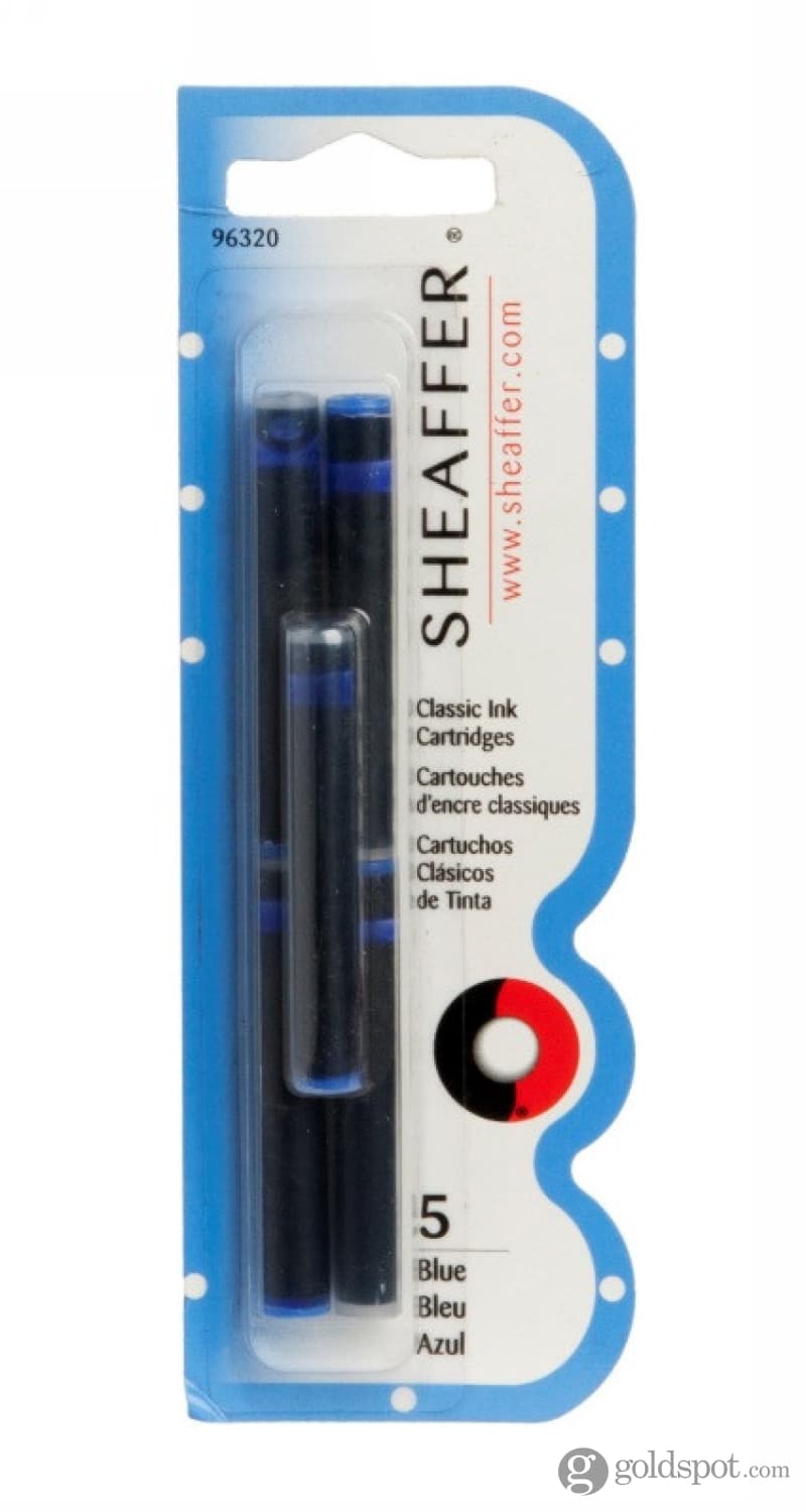 Sheaffer Ink Cartridges in Black - Pack of 5 Fountain Pen Cartridges