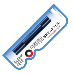 Sheaffer Ink Cartridges in Blue-Black - Pack of 5 Fountain Pen Cartridges