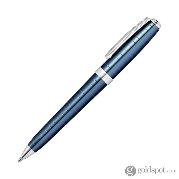 Sheaffer Prelude Ballpoint Pen in Deep Blue PVD with Horizontal Engraving Ballpoint Pen