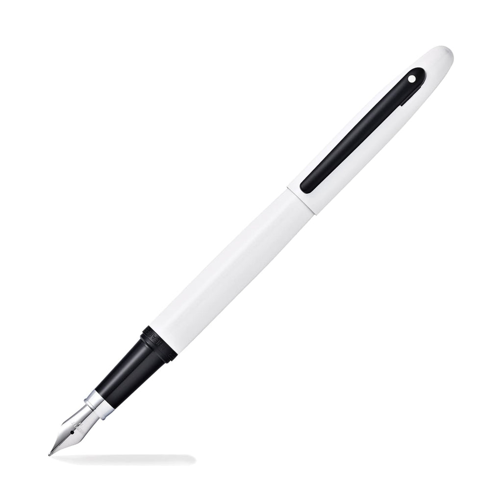 Sheaffer VFM Fountain Pen in White Lacquer with Black Trim Fountain Pen