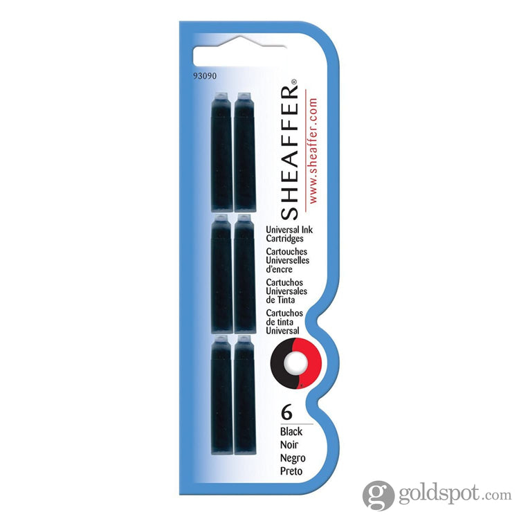 Sheaffer VFM Ink Cartridges in Black - Pack of 6 Fountain Pen Cartridges
