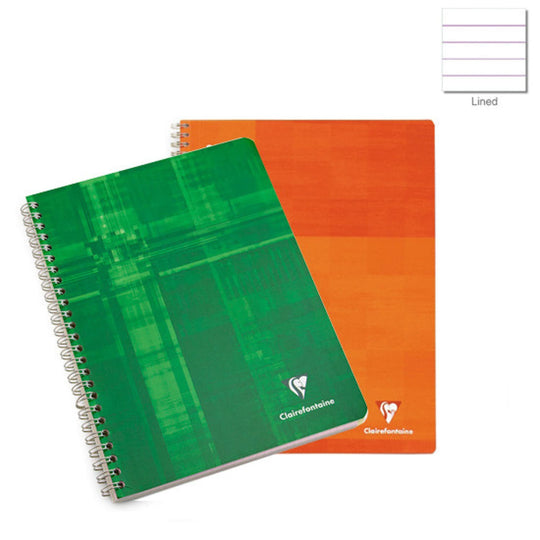 Single Clairefontaine Classic Wirebound Ruled Notebook - Assorted Color - 8.5 x 11