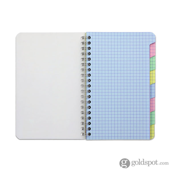 Clairefontaine Wirebound Graph Notebook tabbed with 8 Colors - 4.25 x 6.75 Notebook