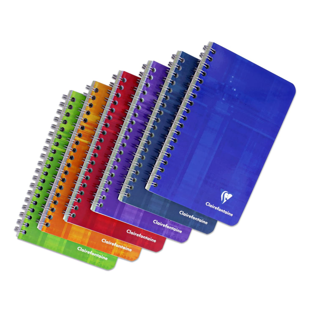 Clairefontaine Wirebound Graph Notebook tabbed with 8 Colors - 4.25 x 6.75 Notebook